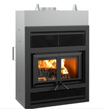 Ventis H325R wood fireplace, front right view
