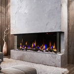 Dimplex IgniteXL Bold 50 Inch Linear Electric Fireplace in stone surround installation