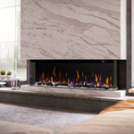 Dimplex IgniteXL Bold 60 Inch Linear Electric Fireplace in stone wall installation