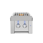 Estate Double Side Burner, lid open