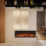 Amantii and Modern Flames electric fireplaces compared side by side
