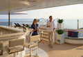 Bromic Platinum Electric Marine heaters warming the deck of the Ritz-Carlton Evrima superyacht