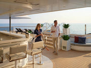Bromic Platinum Electric Marine heaters warming the deck of the Ritz-Carlton Evrima superyacht
