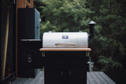 Stainless steel outdoor grill on a patio, built for coastal hurricane-season durability