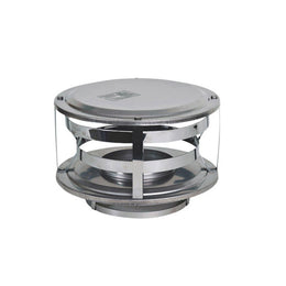 Ventis VA-CW06 6 inch Class A Wood Burning Rain Cap, 430 Stainless