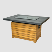 The Outdoor GreatRoom Company Darien Rectangular Gas Fire Pit Table - w/ Everblend Top