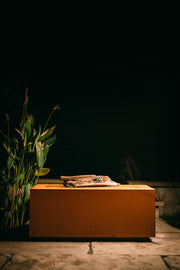 Linear 48 Inch Steel Fire Pit Table By Fire Pit Art