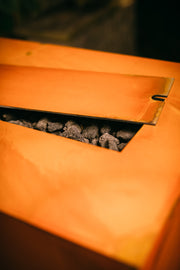 Linear 48 Inch Steel Fire Pit Table By Fire Pit Art