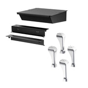 Brushed Nickel Cast Iron Traditional Legs With Ash Drawer