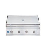 Atlas 42 inch built-in gas grill, hood closed