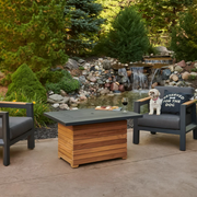 The Outdoor GreatRoom Company Darien Rectangular Gas Fire Pit Table - w/ Aluminum Top