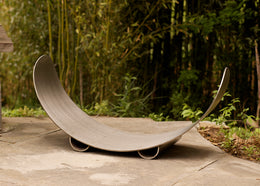 Crescent Log Rack by Fire Pit Art