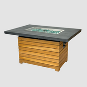 The Outdoor GreatRoom Company Darien Rectangular Gas Fire Pit Table - w/ Everblend Top
