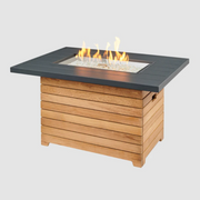 The Outdoor GreatRoom Company Darien Rectangular Gas Fire Pit Table - w/ Aluminum Top