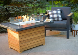 Darien Rectangular Gas Fire Pit Table - w/Everblend Top