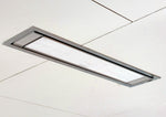 Bromic Platinum Electric heater installed with the low clearance recess kit in an outdoor ceiling