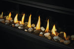 Napoleon Vector 50 – close-up of mineral rock media and flame
