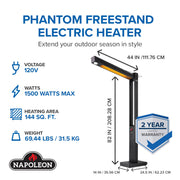 Napoleon Phantom Freestanding Outdoor Electric Infrared Heater