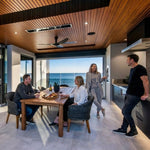 Bromic Platinum Electric Marine black heater recessed in outdoor ceiling installation