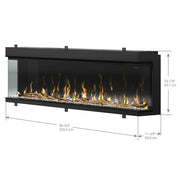 Dimplex IgniteXL Bold 50 Inch Electric Fireplace dimensions diagram