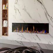 Dimplex IgniteXL Bold 74 Inch Linear Electric Fireplace built into wall opening