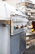 Atlas 36 inch freestanding grill lifestyle outdoor patio