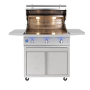Atlas freestanding grill cart, front open