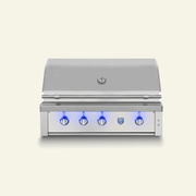 Estate 42 inch built-in gas grill, hood closed