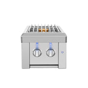 Estate Double Side Burner, lid open