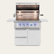 Cart for Estate 36 inch grill, hood open