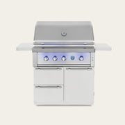Cart for Estate 36 inch built-in grill, hood closed