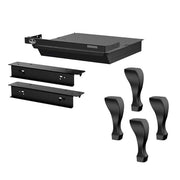 Black Cast Iron Traditional Legs With Ash Drawer