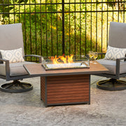The Outdoor GreatRoom Company Kenwood Rectangular Chat Height Gas Fire Pit Table